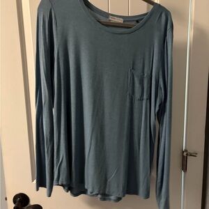 Prana Slate Blue Crew Neck Shirt